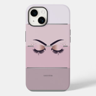 Cool Modern Chic Striped,Lashes iPhone 14 Case
