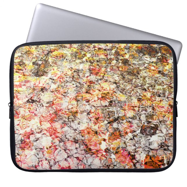 Cool, modern, colorful abstract background laptop sleeve (Front)