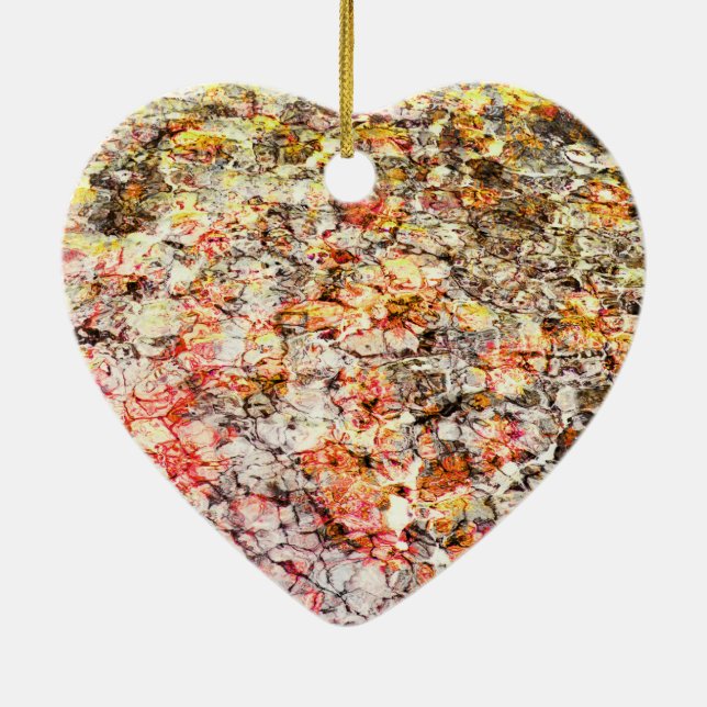 Cool, modern, colourful abstract background ceramic tree decoration (Back)