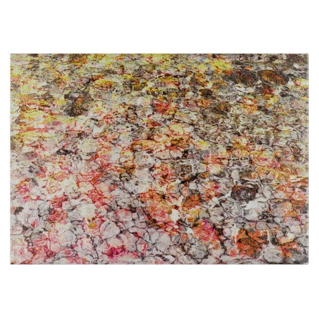 Cool, modern, colourful abstract background cutting board (Front)