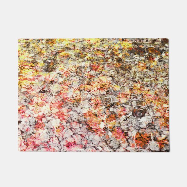 Cool, modern, colourful abstract background doormat (Front)
