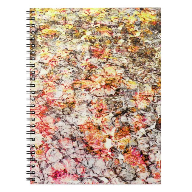 Cool, modern, colourful abstract background notebook (Front)