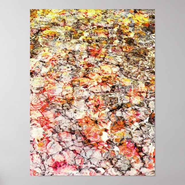 Cool, modern, colourful abstract background poster (Front)