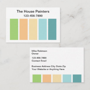 Cool Modern Colourful Paint Contractor Business Card