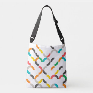 Cool, modern, colourful, trendy circular geometric crossbody bag