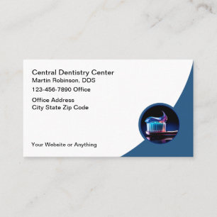 Cool Modern Dentist Office Business Cards