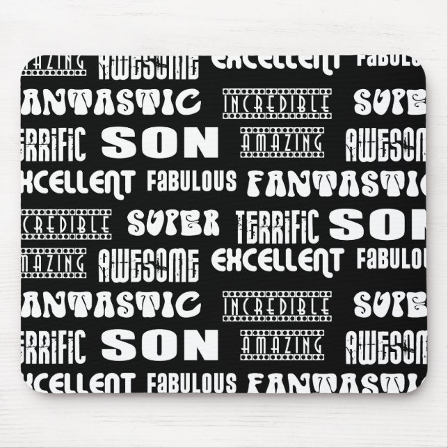 Cool Modern Design 4 Sons  Positive Words Mouse Pad (Front)