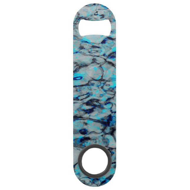 Cool, modern digital art of blue watercolor (Front)
