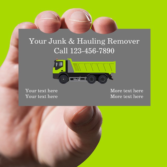 cool Modern Dumpster And Cleanup Business Card (Creator Uploaded)
