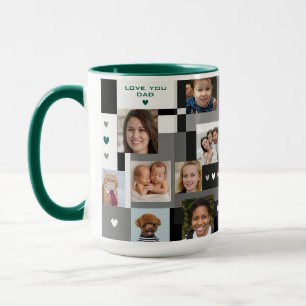 Cool Modern Family Gift Add 18 Photos Love You Dad Mug