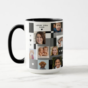 Cool Modern Family Gift Add 18 Photos Love You Dad Mug