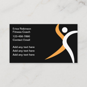 Cool Modern Fitness Coach Business Cards