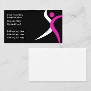 Cool Modern Fitness Coach Business Cards