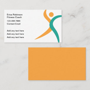 Cool Modern Fitness Coach Business Cards