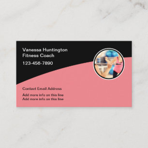 Cool Modern Fitness Trainer And Coach Business Card