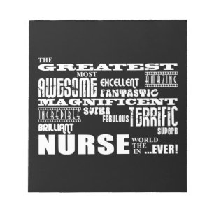Cool Modern Fun Nurses : Greatest Nurse World Ever Notepad