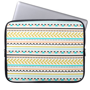 Cool & Modern Geometric Aztec Inspired Design Laptop Sleeve