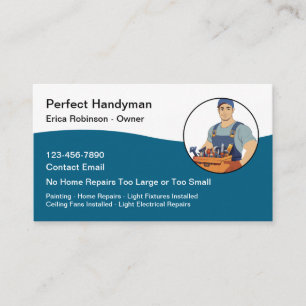 Cool Modern Handyman Business Cards
