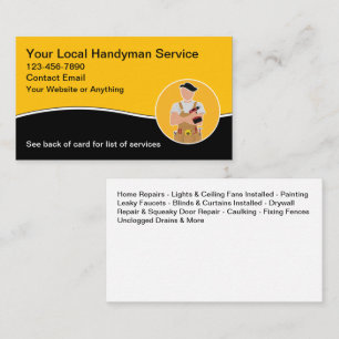 Cool Modern Handyman Services New Business Card