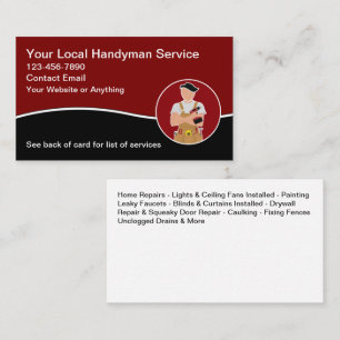 Cool Modern Handyman Services New Business Card