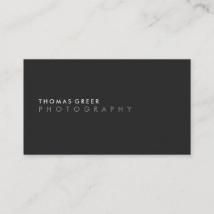 Cool Modern Minimalist Black Professional Business Card