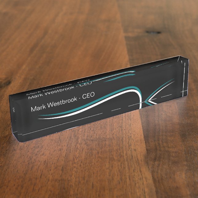 Cool Modern Minimalist Executive Desk Name Plates (Side)