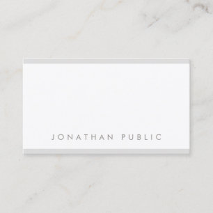 Cool Modern Minimalist Plain Simple Elegant Luxury Business Card
