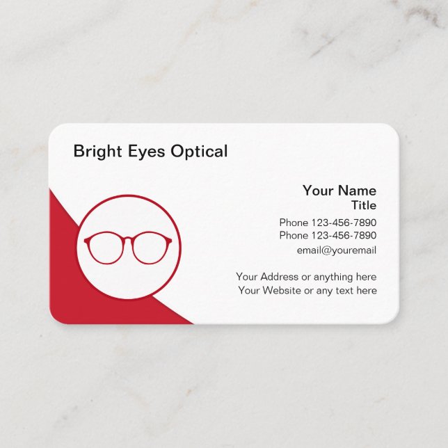 Cool Modern Ophthalmologist Eye Doctor Business Card (Front)