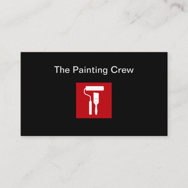 Cool Modern Painter Business Cards (Front)