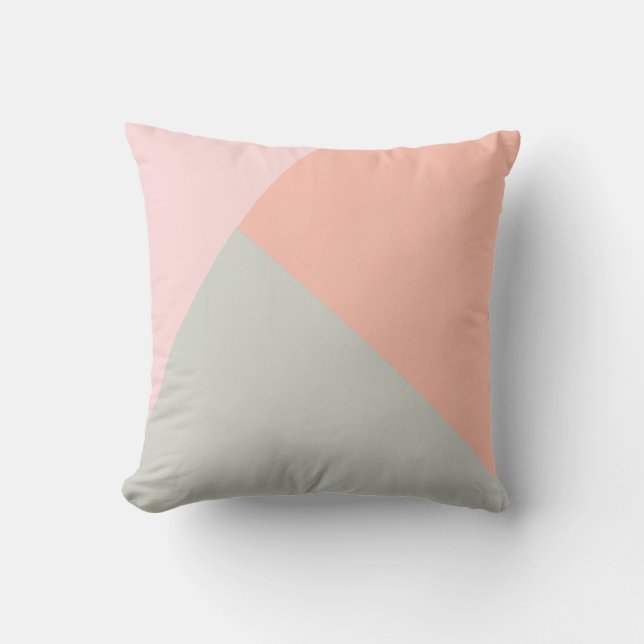 Cool modern pastel colours abstract pattern cushion (Front)