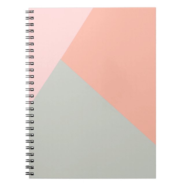 Cool modern pastel colours abstract pattern spiral notebook (Front)