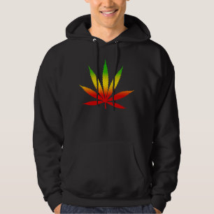 Cool Modern Reggae Rasta Leaf Jamaican Jamaica Hoodie