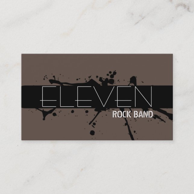 Cool Modern Rock Band Singer Business Card (Front)