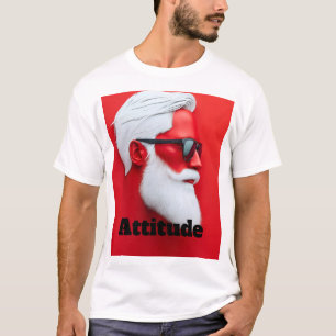 Cool Modern Santa Portrait T-Shirt Stylish