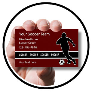 Cool Modern Soccer Theme Business Card