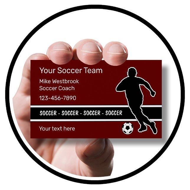 Cool Modern Soccer Theme Business Card (Creator Uploaded)