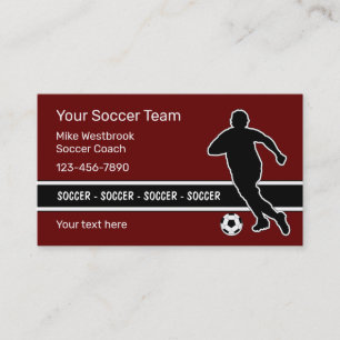 Cool Modern Soccer Theme Business Card