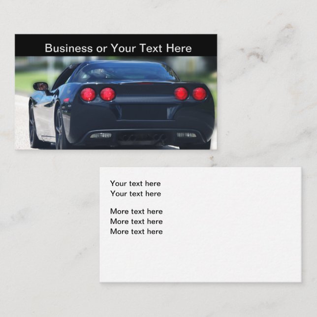 Cool Modern Sports Car Automotive  Business Card (Front/Back)