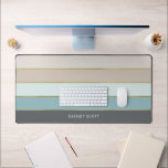 Cool Modern Stripes Personalised  Desk Mat<br><div class="desc">This personalised desk mat is both stylish and functional. Personalise this design with your name or initials,  to add a unique and personal touch to your desk or work area.</div>