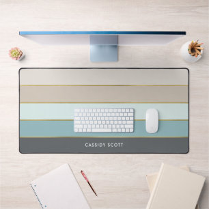 Cool Modern Stripes Personalised Desk Mat