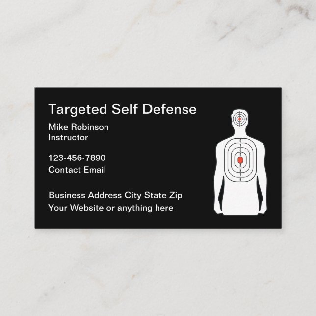 Cool Modern Target Practice Range Business Cards (Front)