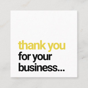 Cool Modern Thank You Customer Appreciation Insert