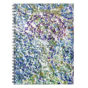 Cool, modern, trendy colourful abstract background notebook