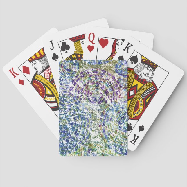 Cool, modern, trendy colourful abstract background playing cards (Back)