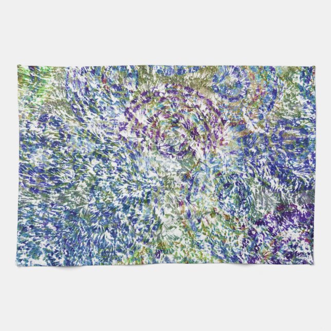 Cool, modern, trendy colourful abstract background tea towel (Horizontal)