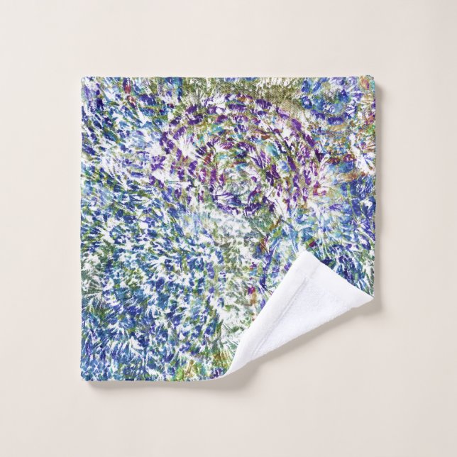 Cool, modern, trendy colourful abstract background wash cloth (Wash Cloth)