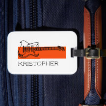 Cool Modern Trendy Minimal White Add Name Guitar