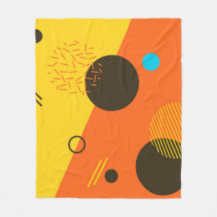 Cool, modern, trendy, urban Memphis illustration Fleece Blanket