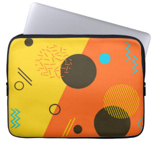 Cool, modern, trendy, urban Memphis illustration Laptop Sleeve