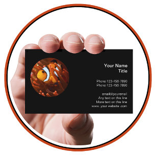 Cool Modern Tropical Aquarium Theme Business Card